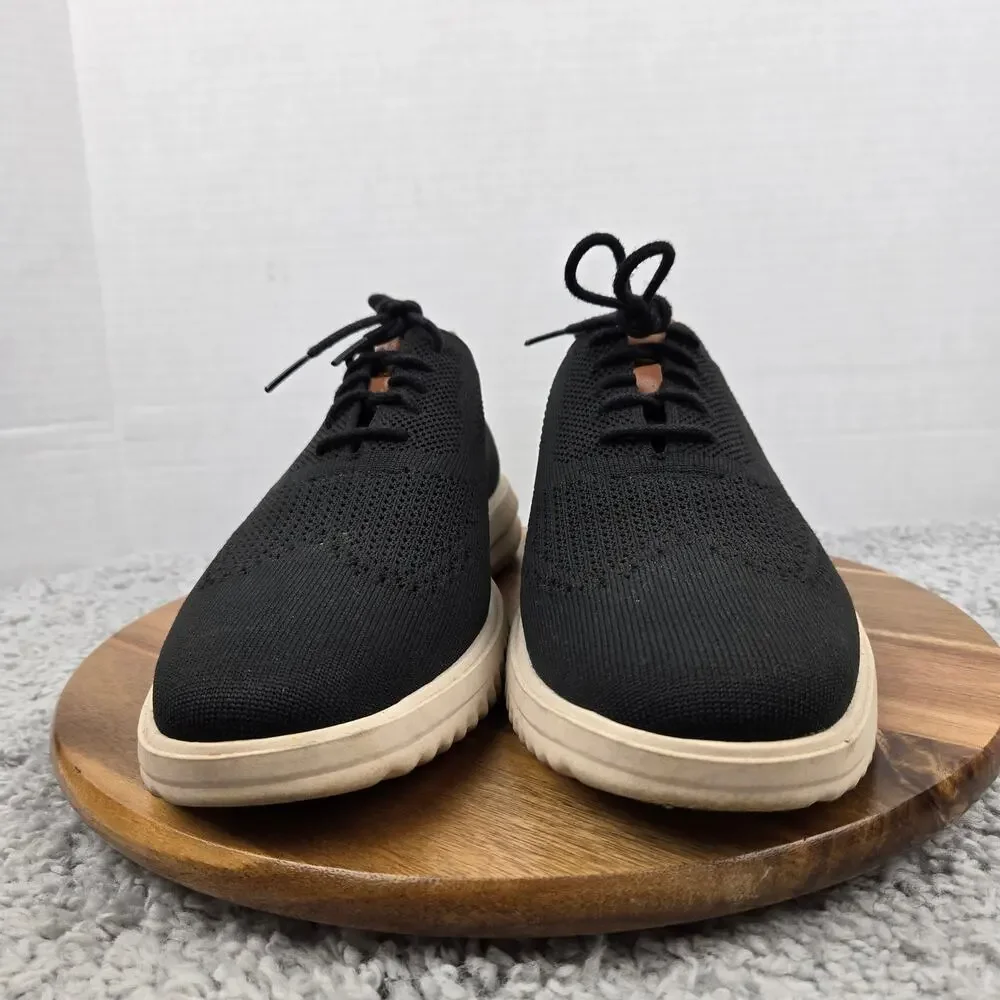 Cole Haan Mens 11.5 Grand+ Plus Stitchlite Black Wingtip Casual Daily Oxford